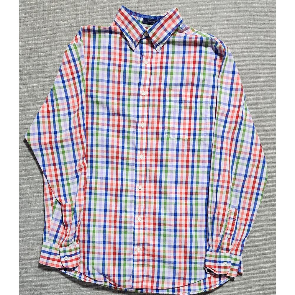 Saddlebred Men’s Big Tall LT Plaid Button Down Shirt‎ Long Sleeve Multicolor - Picture 2 of 11